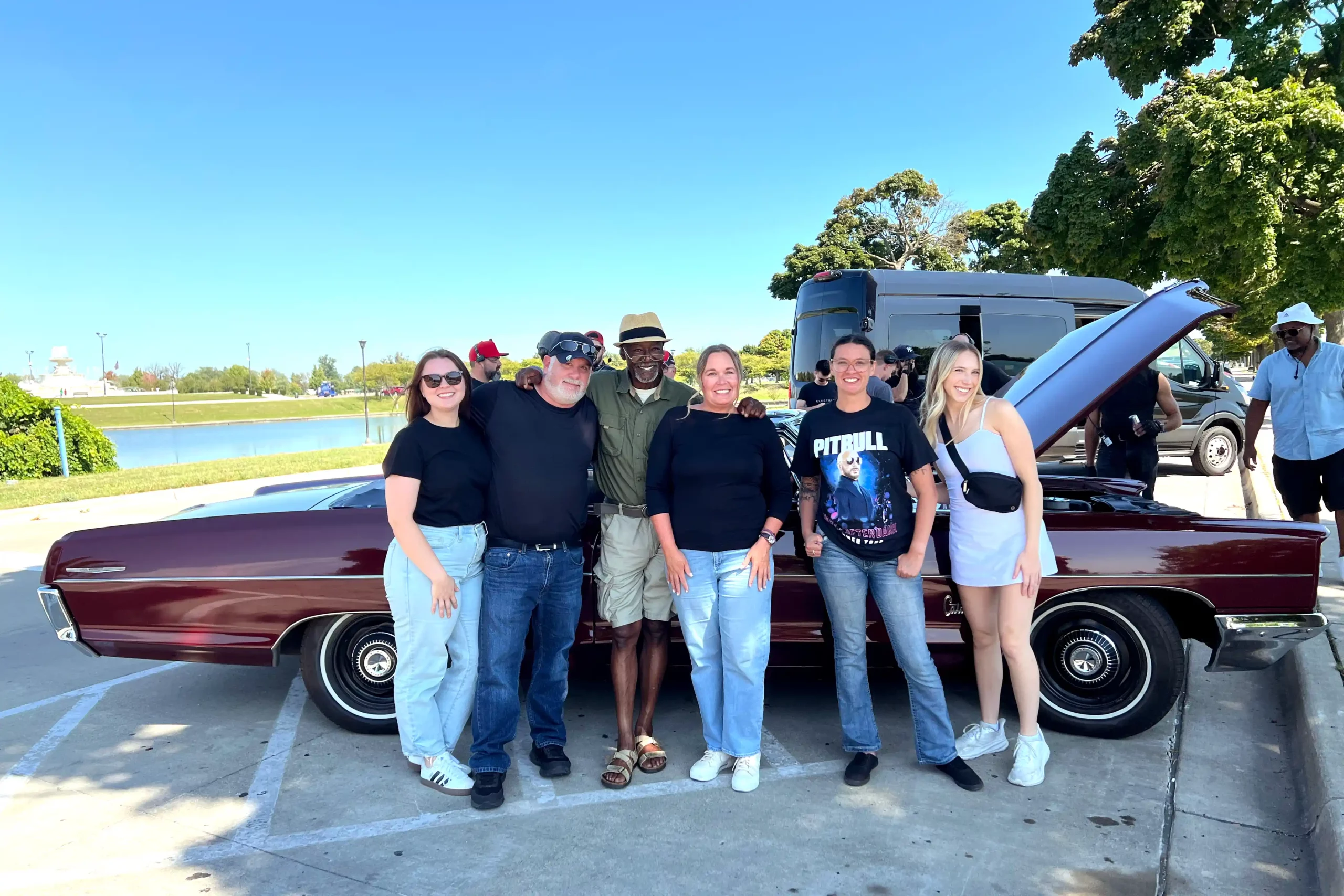 Clients on Belle Isle as we regroup for shooting new footage